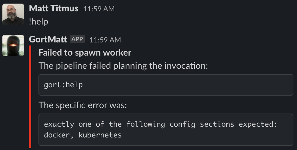 Pretty command error message